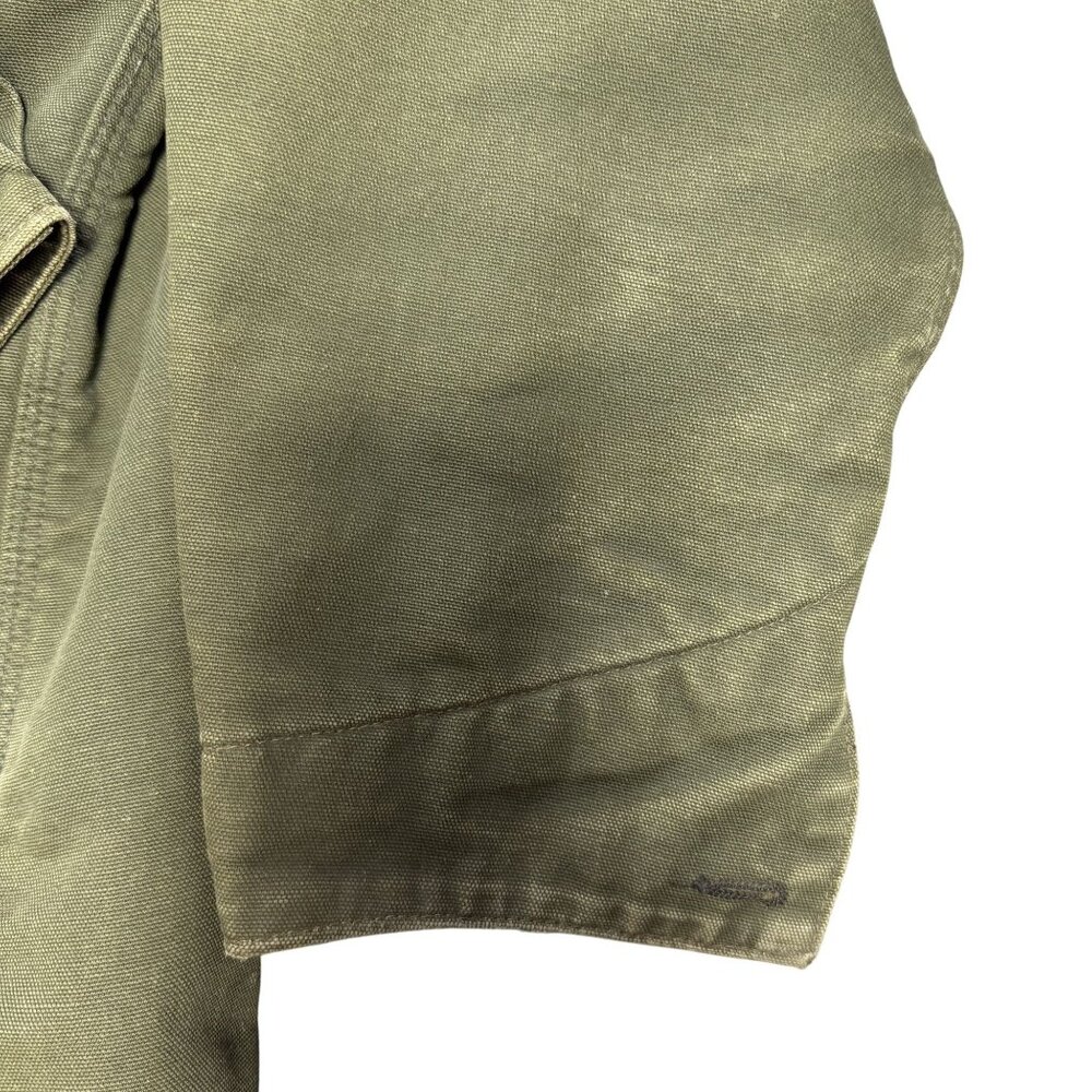 Vintage Carhartt CB104 Olive Green 50 USA 2X Work chore Jacket Blanket Lined Coa - Picture 12 of 16